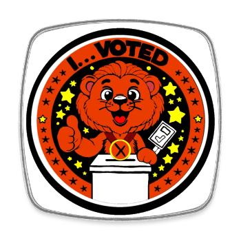 I...voted - Viereckiger Kühlschrankmagnet - Weiß - Vorne
