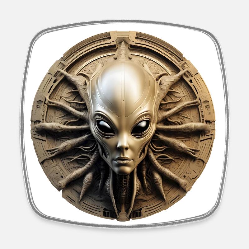EXTRA-TERRESTRE - Magnet carré - blanc