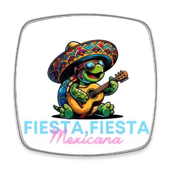 Fiesta, Fiesta Mexicana - Viereckiger Kühlschrankmagnet - Weiß - Vorne