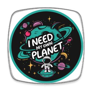 I need my own planet - Viereckiger Kühlschrankmagnet - Weiß - Vorne