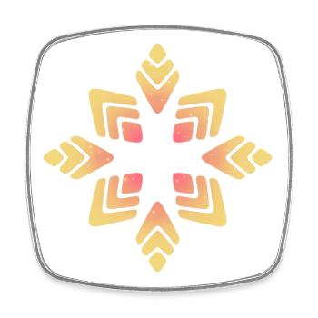 star - Square fridge magnet - white - Front