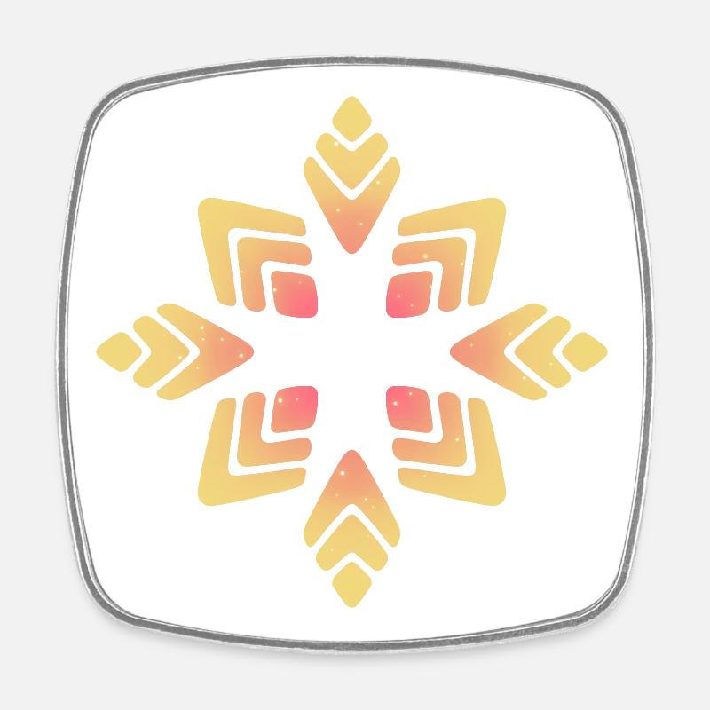 star - Square fridge magnet - white