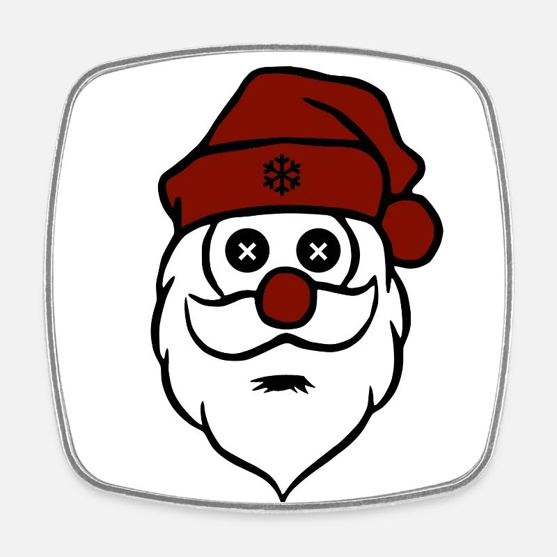 MaMei - a pretty crazy Santa! - Square fridge magnet - white
