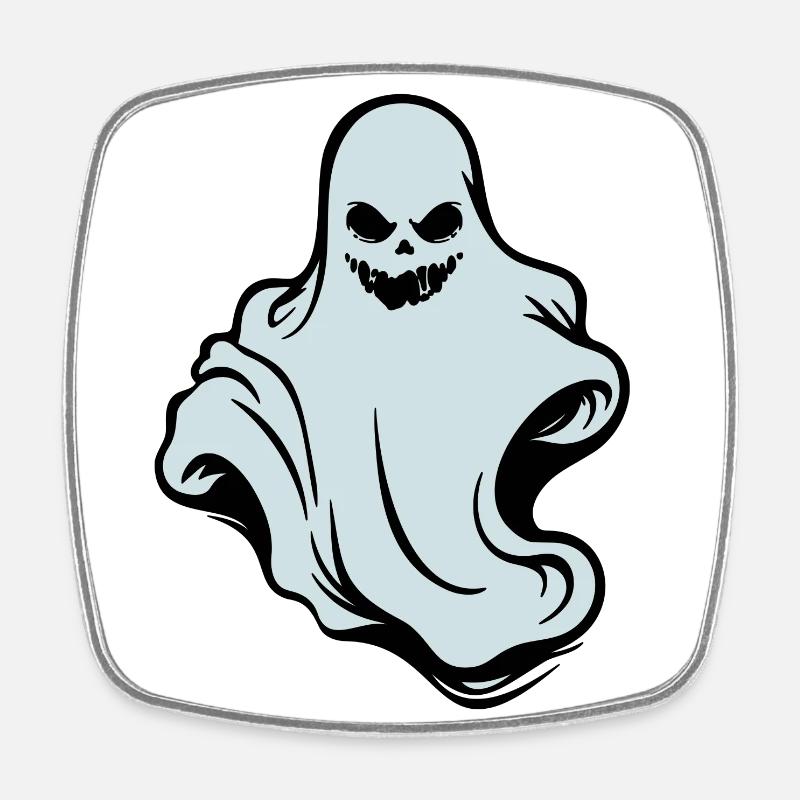 Der Geist - le fantôme - Magnet carré - blanc