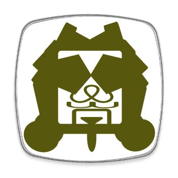 Mr. Dot - Square fridge magnet - white - Front