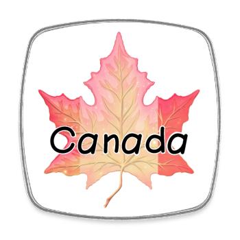 Canada maple leaf - Square fridge magnet - white - Front