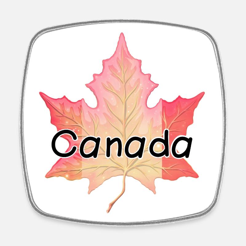 Canada maple leaf - Square fridge magnet - white