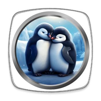 Baby Penguins Animals - Square fridge magnet - white - Front