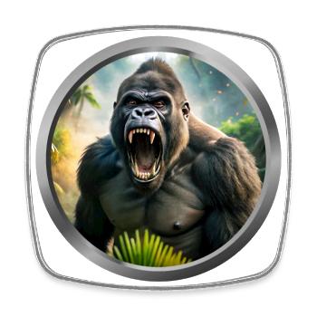 Gorilla Animal - Square fridge magnet - white - Front