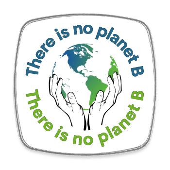 There is no Planet B - Magnet carré - blanc - Devant