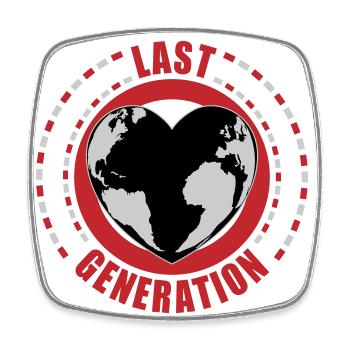 Letzte Generation | Farben änderbar - Viereckiger Kühlschrankmagnet - Weiß - Vorne