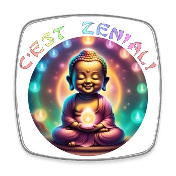 C'est Zenial - Magnet carré - blanc - Devant