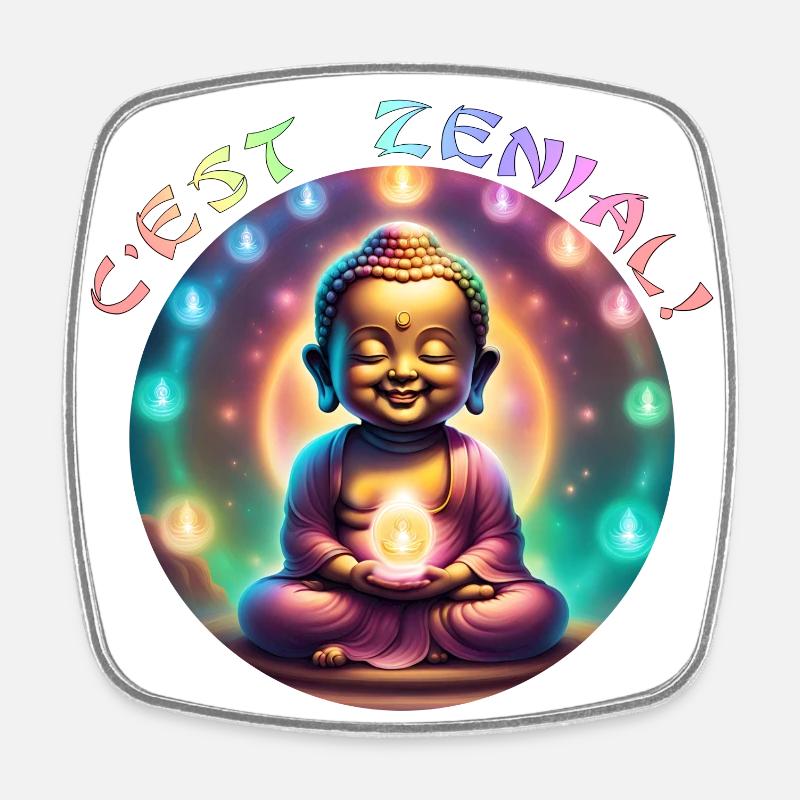C'est Zenial - Magnet carré - blanc