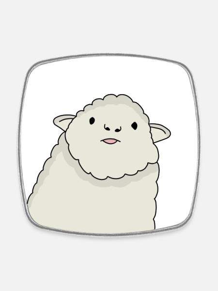 Mouton Blaaa - Magnet carré - blanc