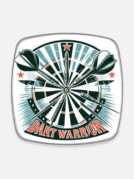 Dart - Viereckiger Kühlschrankmagnet - Weiß