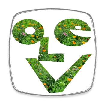 Love Nature - Square fridge magnet - white - Front