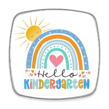 Kindergarten - Square fridge magnet - white - Front