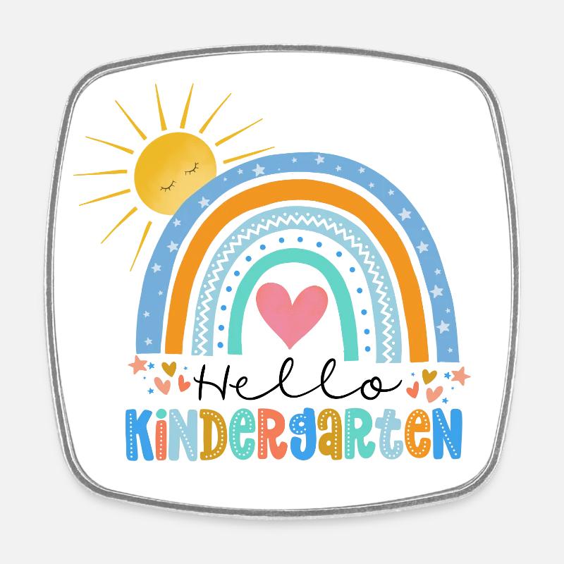 Kindergarten - Viereckiger Kühlschrankmagnet - Weiß