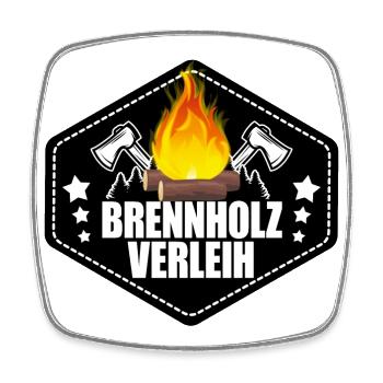 Brennholz Verleih - Viereckiger Kühlschrankmagnet - Weiß - Vorne
