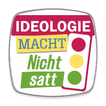Ideologie macht nicht satt Bauernprotest Ampel - Viereckiger Kühlschrankmagnet - Weiß - Vorne