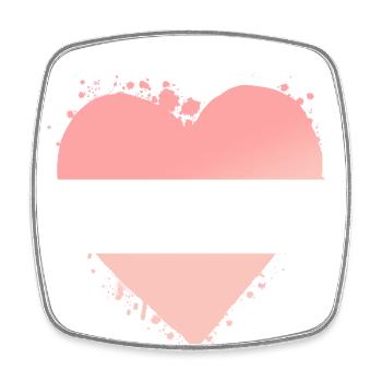 Personalisierbar Herz Rosa - Viereckiger Kühlschrankmagnet - Weiß - Vorne