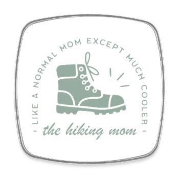 Mama Wander Humor Wandern Berg - Viereckiger Kühlschrankmagnet - Weiß - Vorne