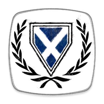 Wappen Schottland (Scotland) - Viereckiger Kühlschrankmagnet - Weiß - Vorne