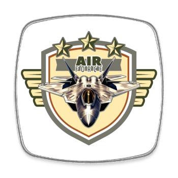 AIR FORCE - Square fridge magnet - white - Front