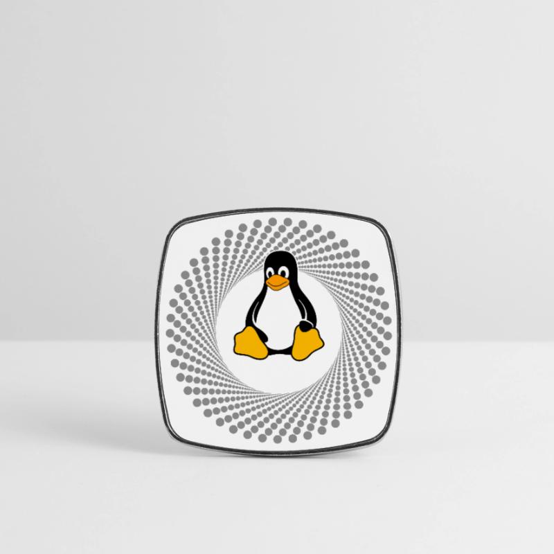 Pingouin pc Computer Nerd sysadmin programme geek Magnet carré