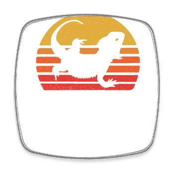 Bearded Dragon - Square fridge magnet - white - Front