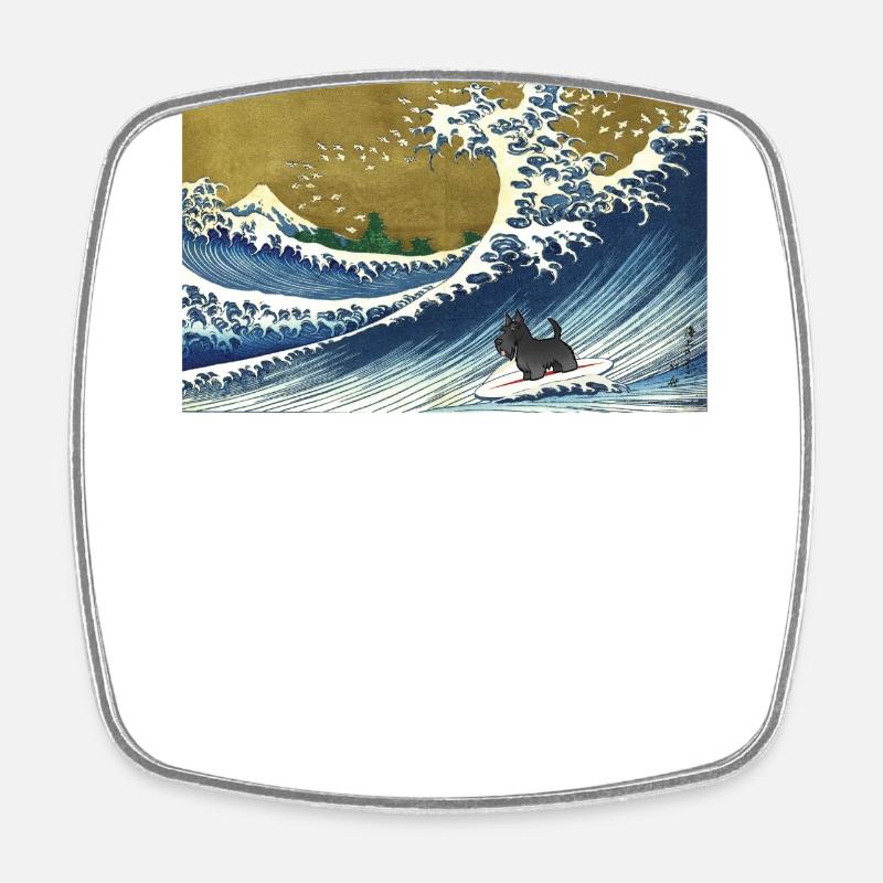 Scottish Terrier - Square fridge magnet - white