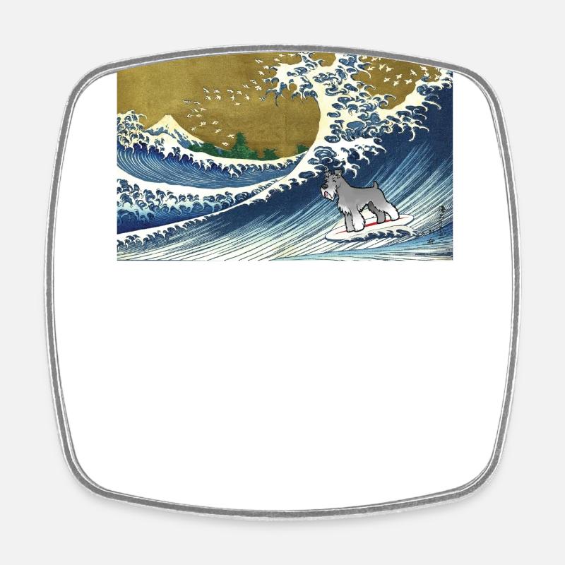 Schnauzer 2 - Square fridge magnet - white