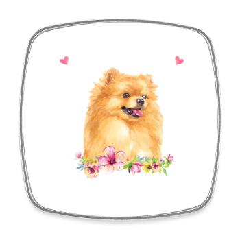 Pommern - Viereckiger Kühlschrankmagnet - Weiß - Vorne