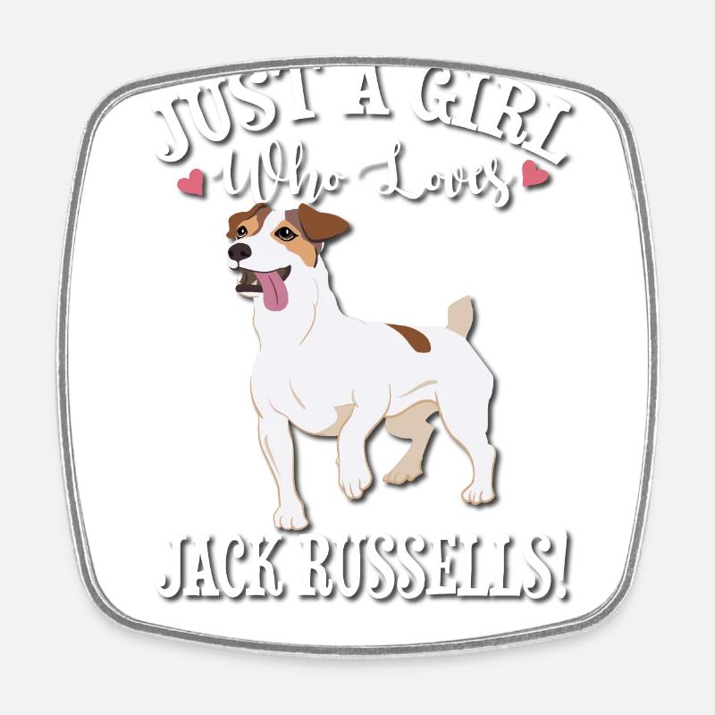 Jack Russell - Square fridge magnet - white