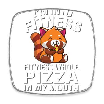 Red Panda - Square fridge magnet - white - Front