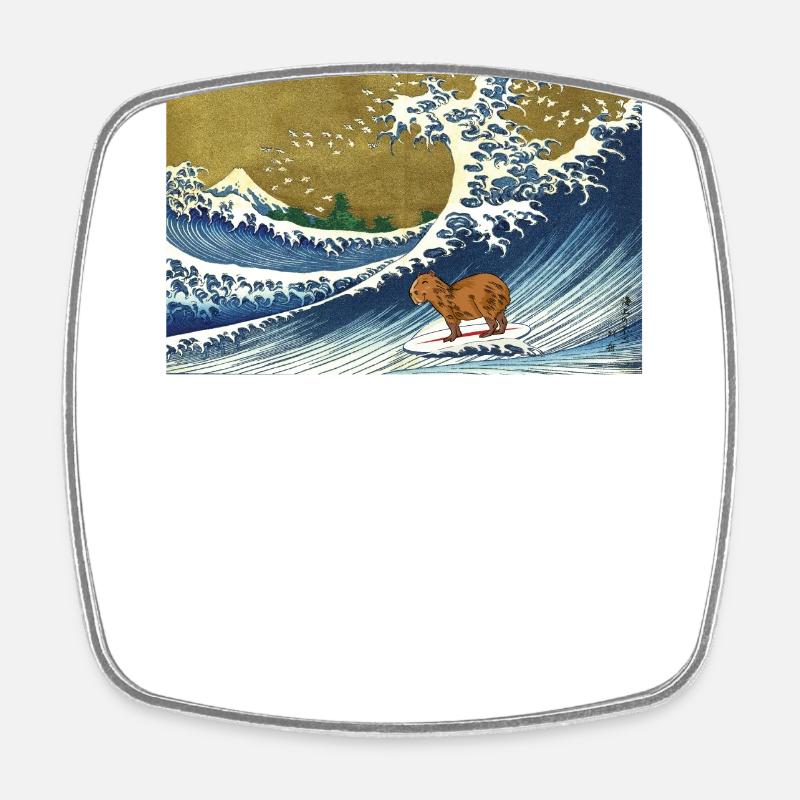 Capybara - Square fridge magnet - white