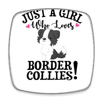 Border Collie - Viereckiger Kühlschrankmagnet - Weiß - Vorne