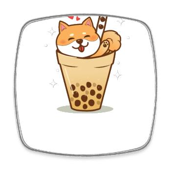 Shiba Inu - Square fridge magnet - white - Front