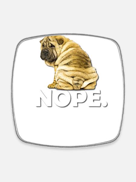 Shar Pei - Magnet carré - blanc