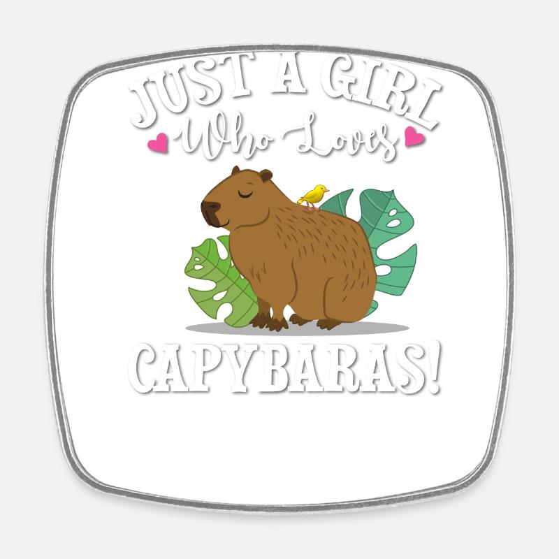 Capybara - Square fridge magnet - white