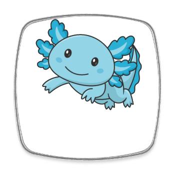 Axolotl süße Tiere kawaii Anime lustige Axolotl - Viereckiger Kühlschrankmagnet - Weiß - Vorne