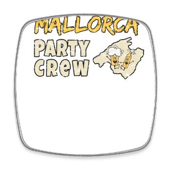 Mallorca Party Crew - Square fridge magnet - white - Front