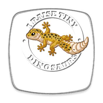 Leopardgecko - Viereckiger Kühlschrankmagnet - Weiß - Vorne