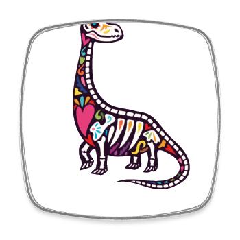 Brontosaurus - Square fridge magnet - white - Front