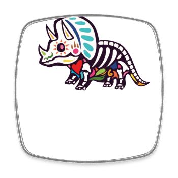 Triceratops - Square fridge magnet - white - Front