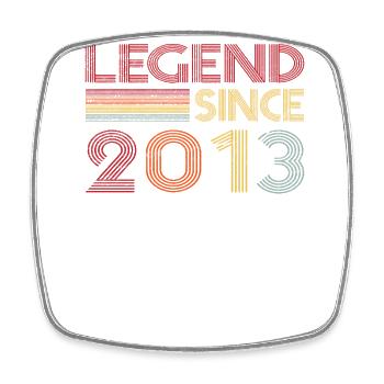 2013 Geburtstag Legend since Retro Vintage - Viereckiger Kühlschrankmagnet - Weiß - Vorne