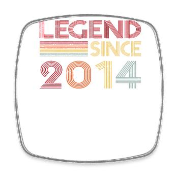 2014 Geburtstag Legend since Retro Vintage - Viereckiger Kühlschrankmagnet - Weiß - Vorne