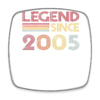 2005 Geburtstag Legend since Retro Vintage - Viereckiger Kühlschrankmagnet - Weiß - Vorne
