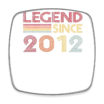 2012 Geburtstag Legend since Retro Vintage - Viereckiger Kühlschrankmagnet - Weiß - Vorne