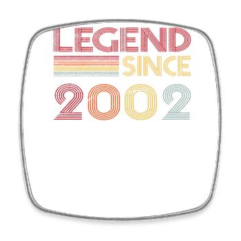 2002 Geburtstag Legend since Retro Vintage - Viereckiger Kühlschrankmagnet - Weiß - Vorne